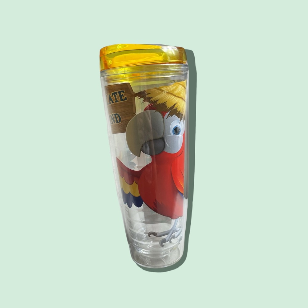 Margaritaville It’s A State Of Mind 26 oz Insulated Tumbler Parrot Clear Yellow